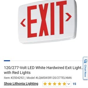 Brand new light up exit sign